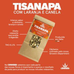 Tisanapa de Cânhamo, Laranja e Canela